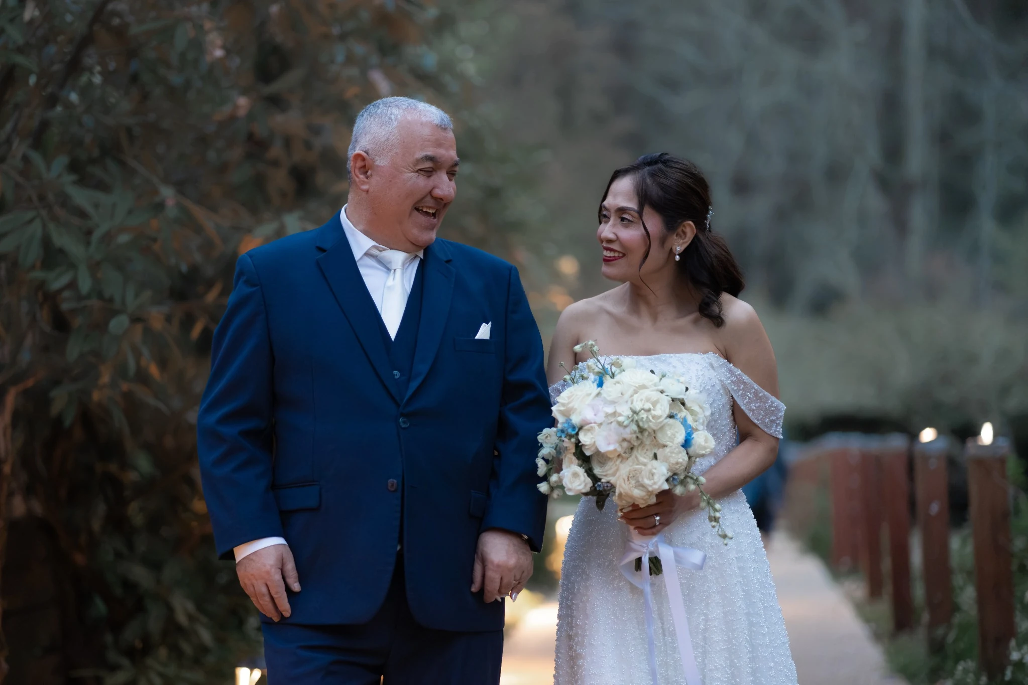 Goksel and Rosel together on their wedding day